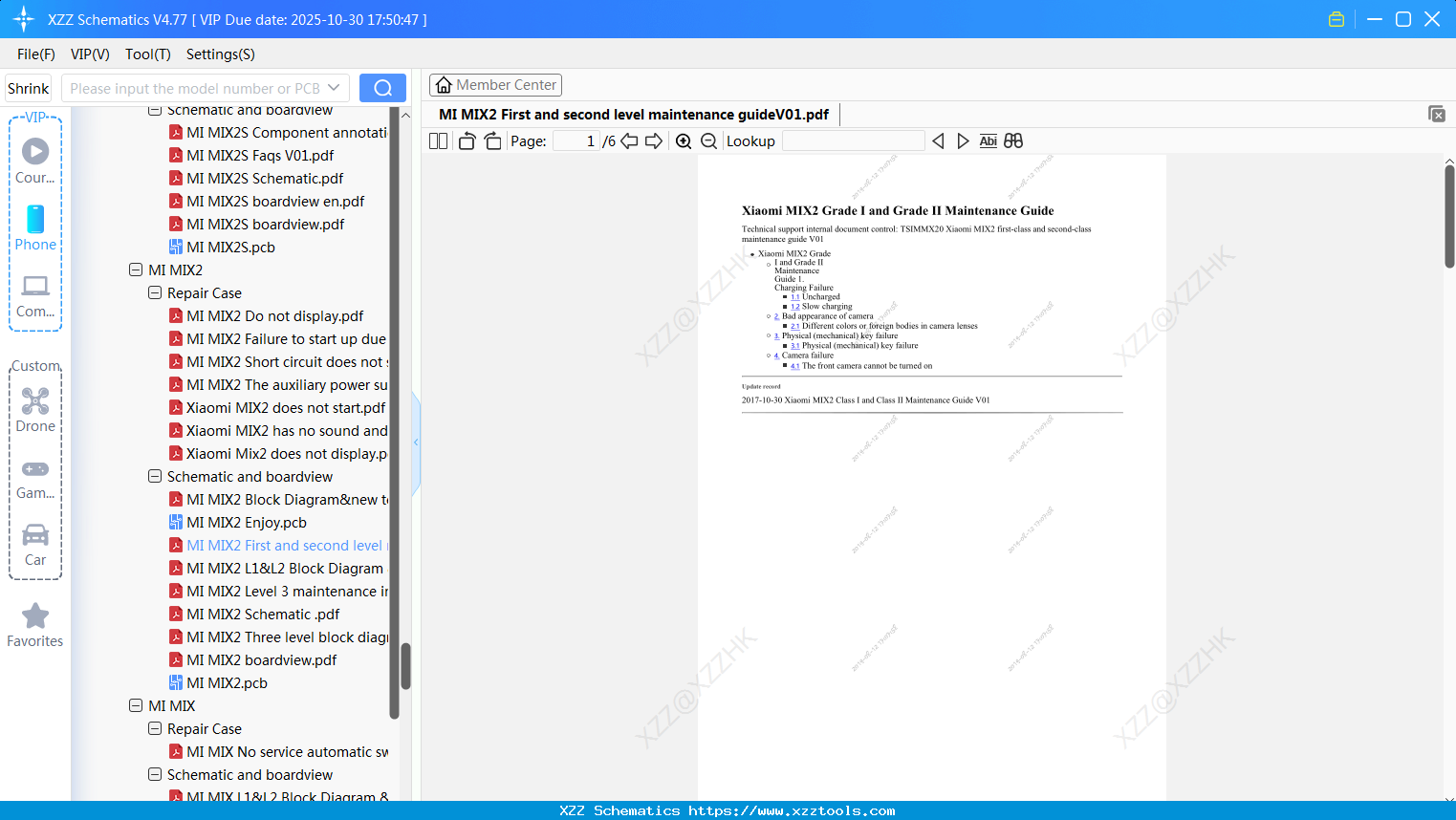 Xiaomi MI MIX2 First And Second Level Maintenance GuideV01